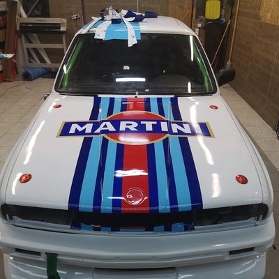 BMW E30 M3 – Martini design fóliázás – 6. kép