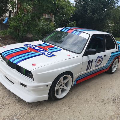BMW E30 M3 – Martini design fóliázás – 35. kép