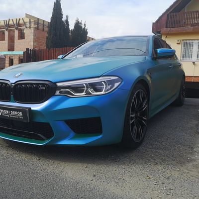 BMW M5 F90 – 3M SP276 Satin Flip Caribbean Shimmer – 1. kép
