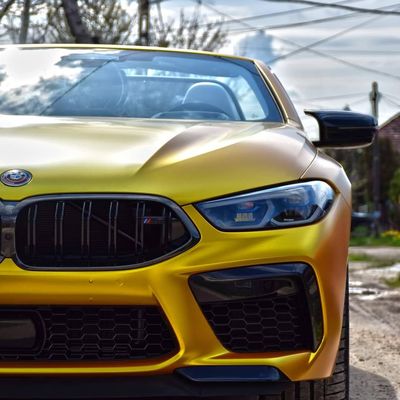 BMW M8 Competition – Avery Supreme Satin Metallic Energetic Yellow + PPF – 4. kép