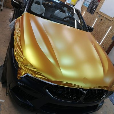 BMW M8 Competition – Avery Supreme Satin Metallic Energetic Yellow + PPF – 20. kép