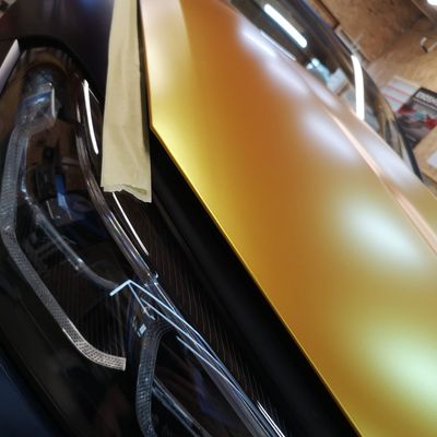 BMW M8 Competition – Avery Supreme Satin Metallic Energetic Yellow + PPF – 24. kép