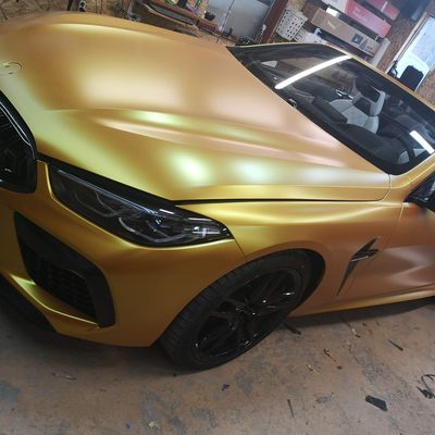 BMW M8 Competition – Avery Supreme Satin Metallic Energetic Yellow + PPF – 54. kép